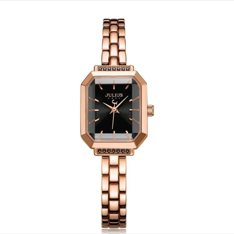 Julius Jam Tangan Wanita Black Gold