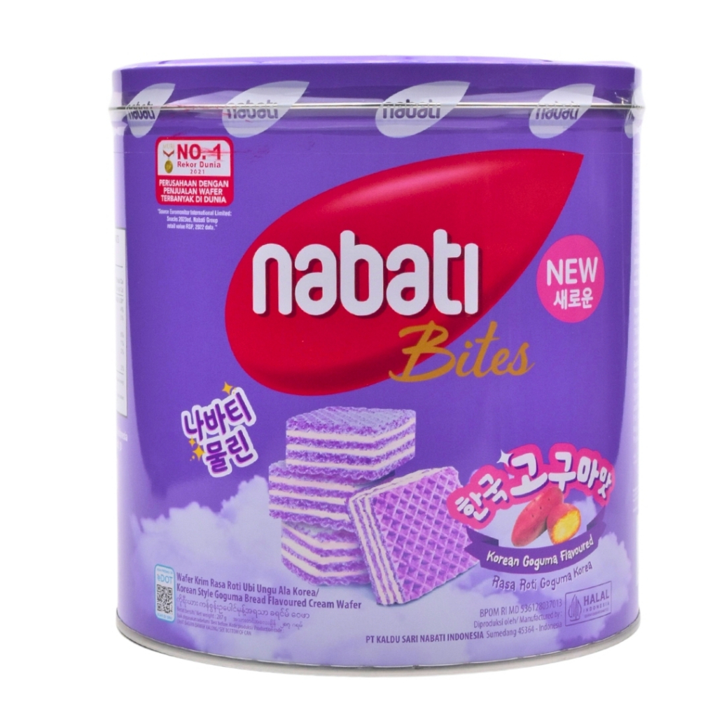 

Richeese Nabati Wafer Korean Goguma 240gr Kemasan Tin / Kemasan Kaleng Murah Surabaya