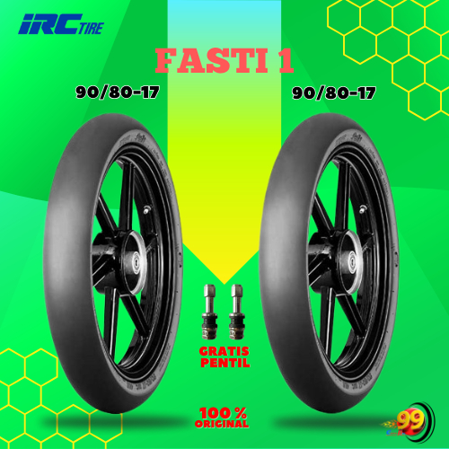 Paket Ban Motor SLICK RACING COMPOUND IRC FASTI 1 90/80 - 90/80 Ring 17 Tubeless