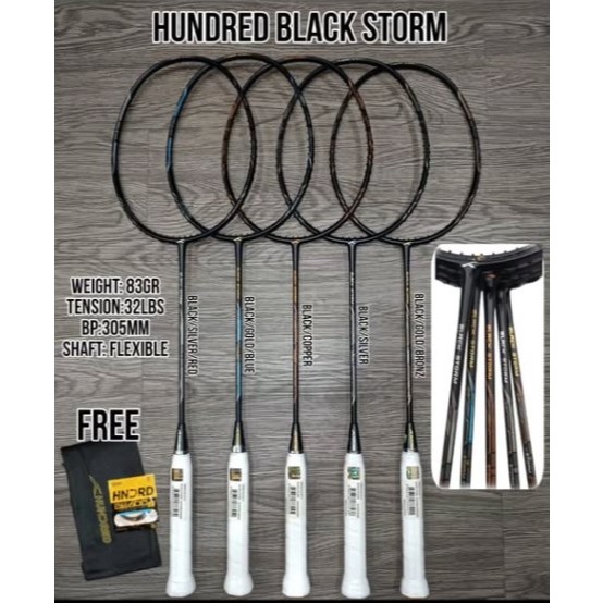 HUNDRED Badminton Racquet [BLACK STORM/NANO NEO 7000/Flutter S ZOOM/Flutter S CTRL]