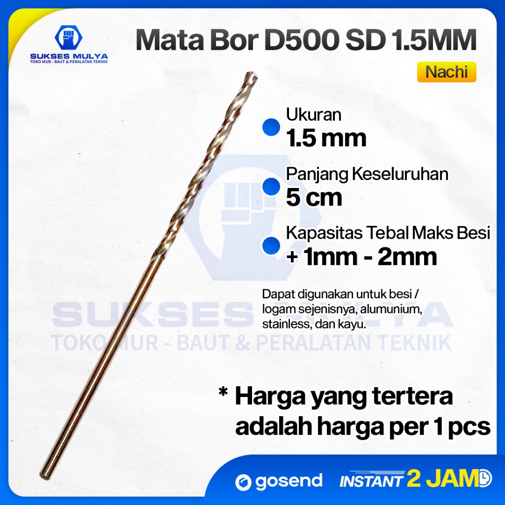 Mata Bor Besi Nachi 1.5 mm