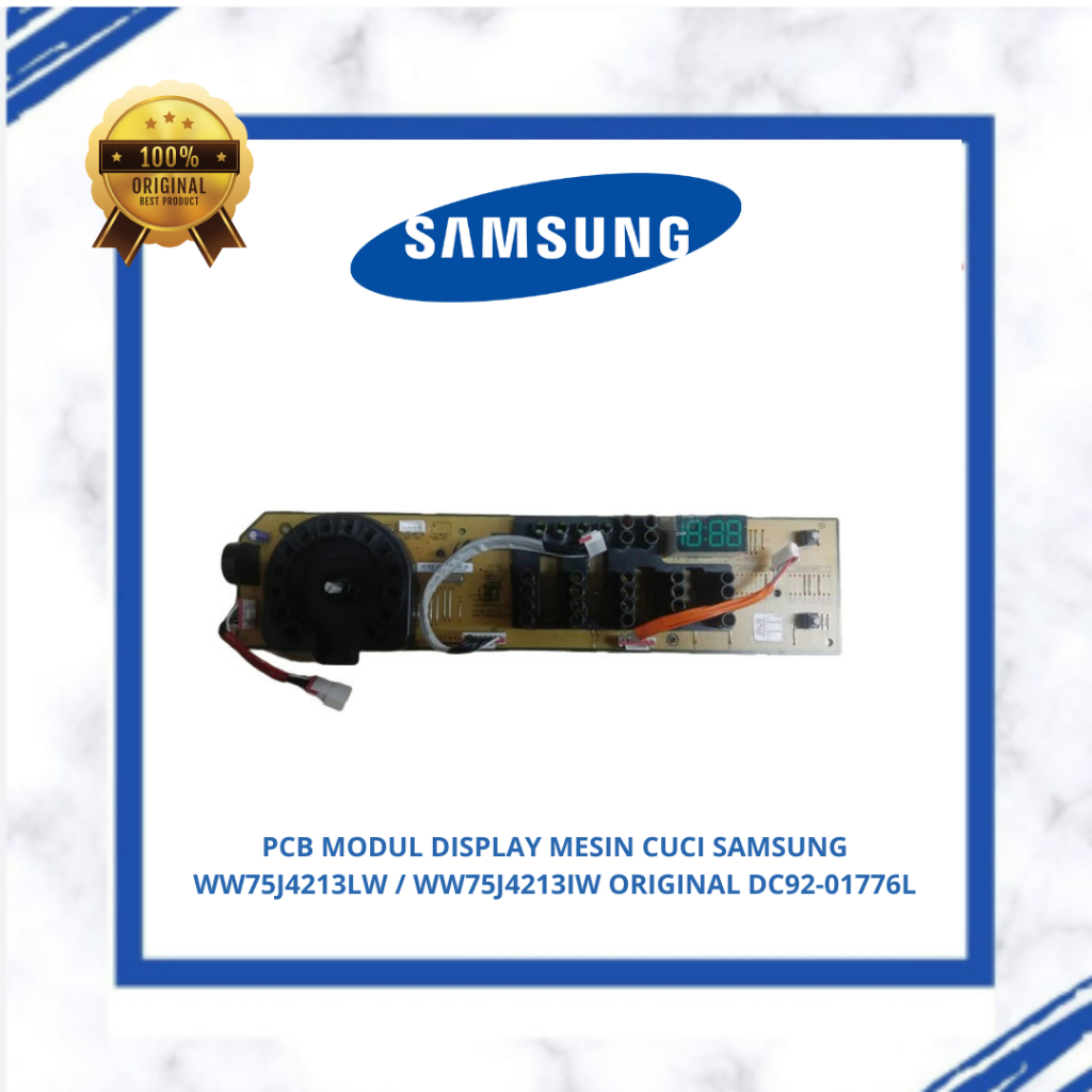PCB MODUL DISPLAY MESIN CUCI SAMSUNG WW75J4213LW / WW75J4213IW ORIGINAL DC92-01776L