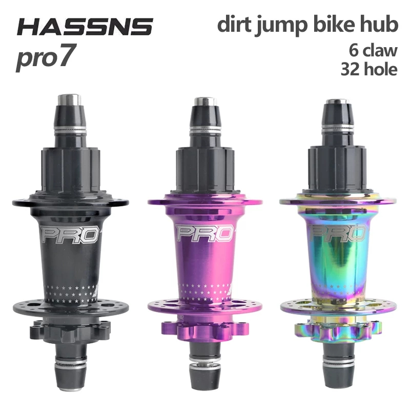HASSNS Dirt Jump Hub Kecepatan tunggal 32 lubang hub sepeda MTB DJ kualitas terbaik paduan aluminium