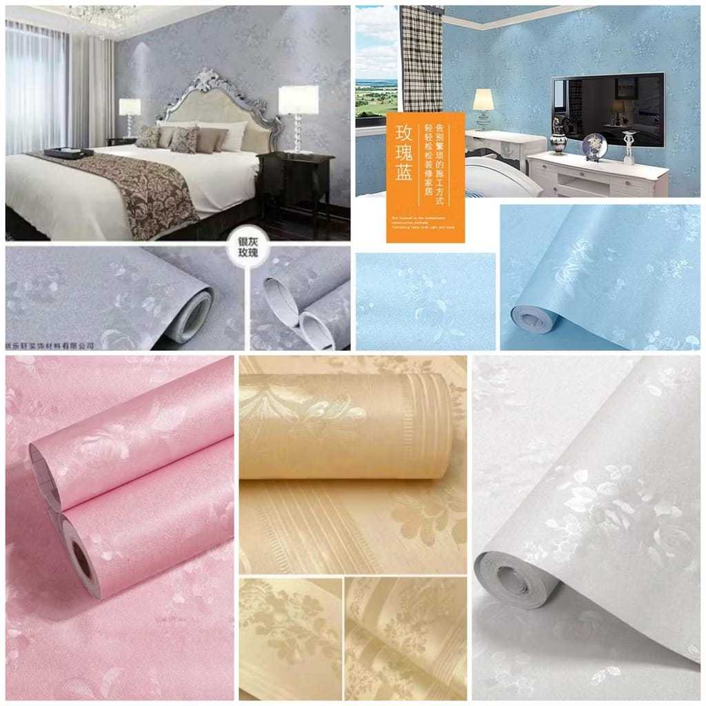 Wallpaper Dinding 3D EMBOS Motif UK /  WALLPAPER SICKER DINDING TEKSTUR / WALLPAPER DEKORASI  INTERI