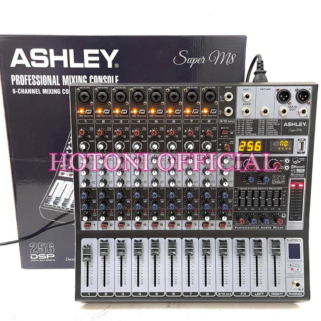 Mixer Audio Ashley Super M8 8channel Original Mixer Audio Ashley Super M8 8channel 8mono 2stereo New