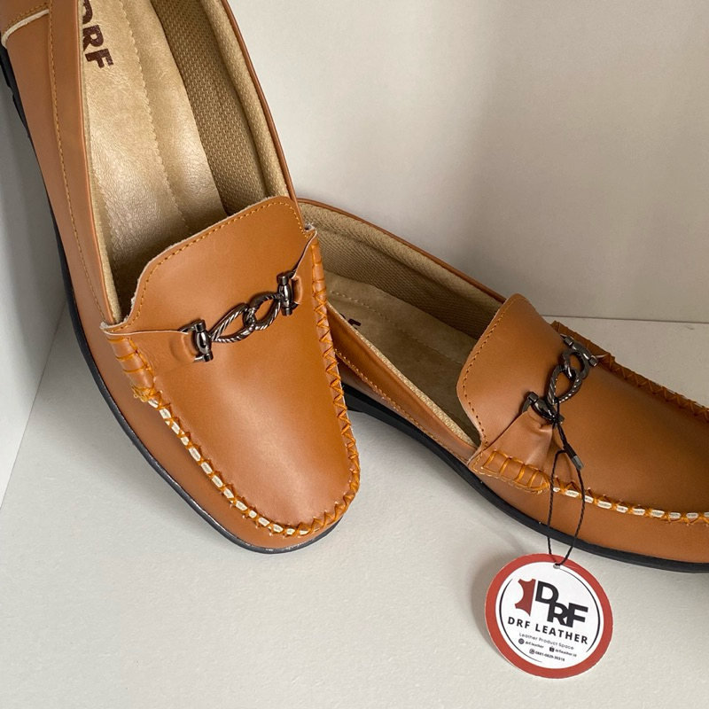 sepatu loafers wanita bahan kulit sepatu loafers kulit garut papirut