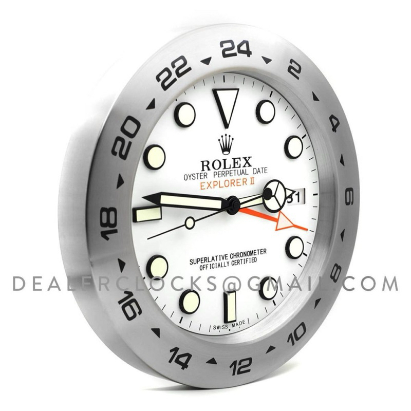 Jam Dinding Rolex Explorer II Series Automatic Sweep Quartz Termewah (HADIAH)✅