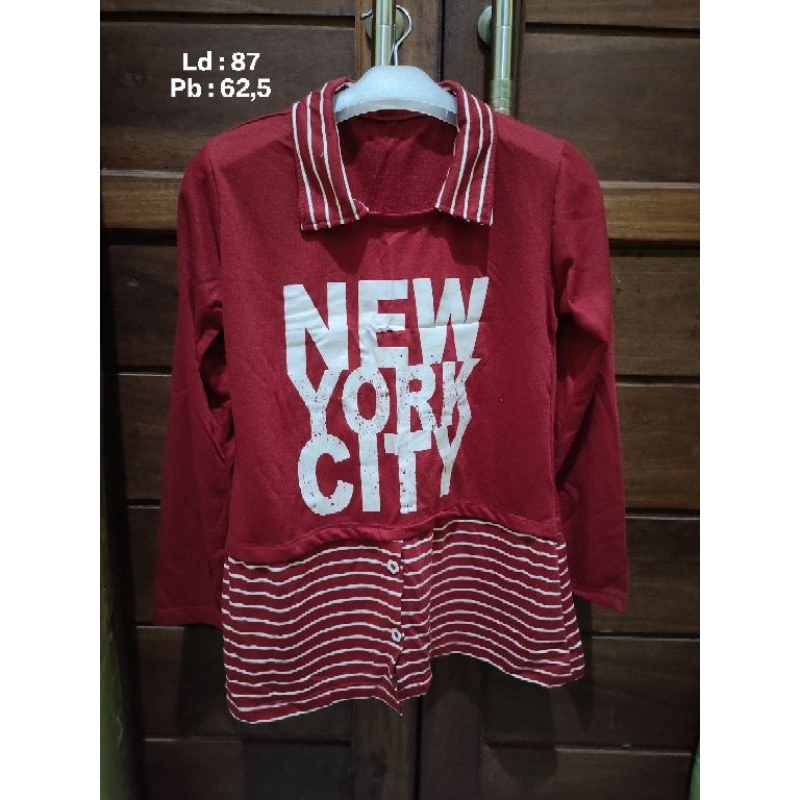 Preloved Kaos Tunik Merah