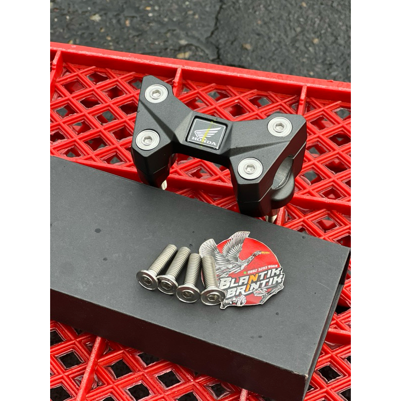 baut stang raiser stenlis minimalis slim 4pcs  pnp raiser cnc wppart bmw triump raiser cbr led raise