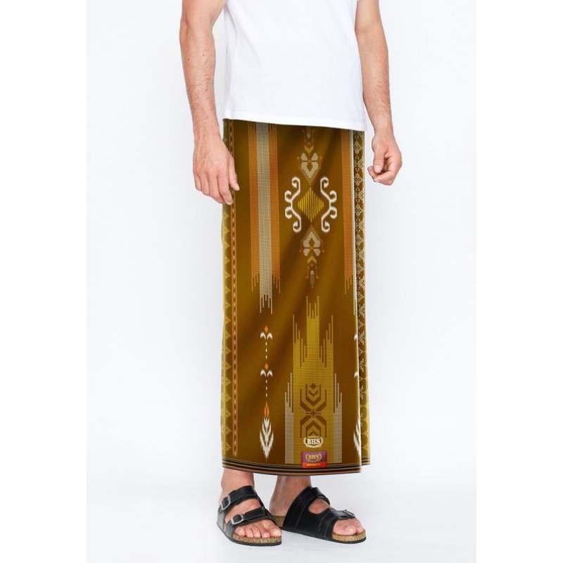 Sarung BHS Infinity motif PKD coklat muda