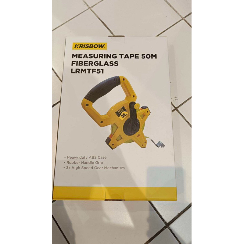 meteran gulung krisbow 50 meter dijamin original krisbow dan berkualitas