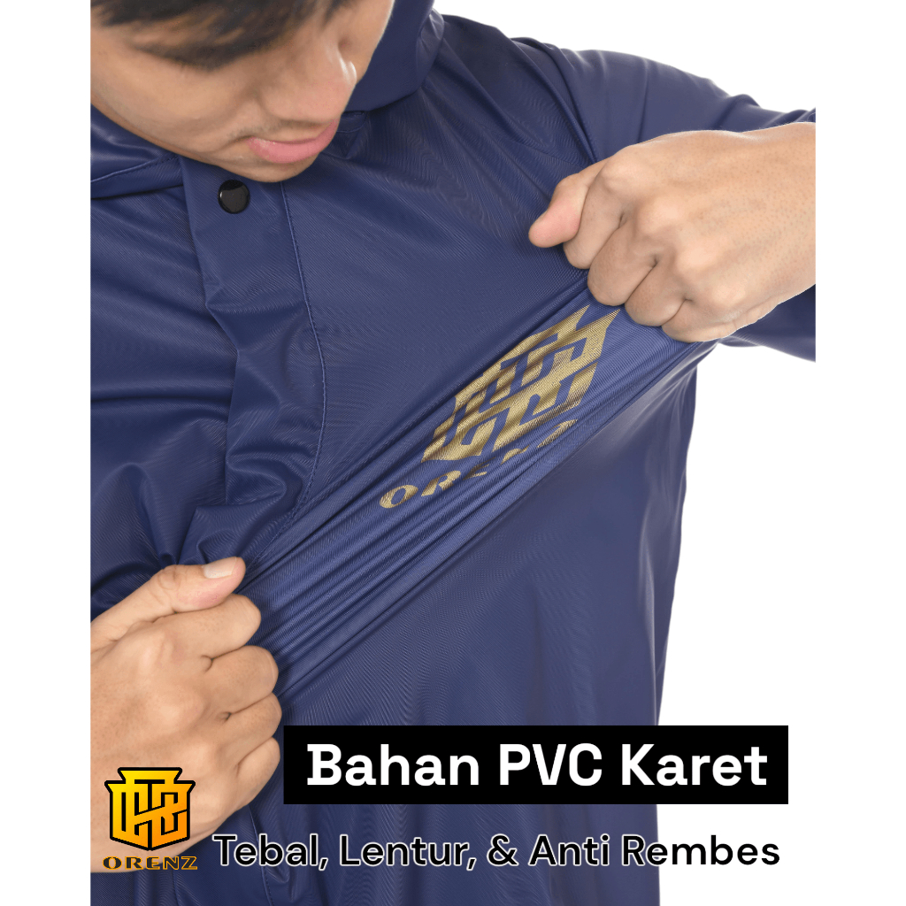 ORENZ JAS HUJAN SETELAN TERBARU BAHAN PVC 0.25 TEBAL LENTUR ANTI REMBES