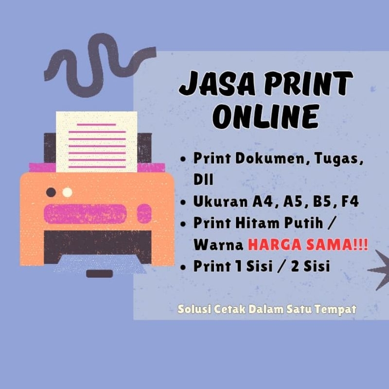 

PRINT/CETAK Murah Cepat Kertas A4 A5 F4 B5 Dokumen, Buku, Makalah, Skripsi, tugas, Dll