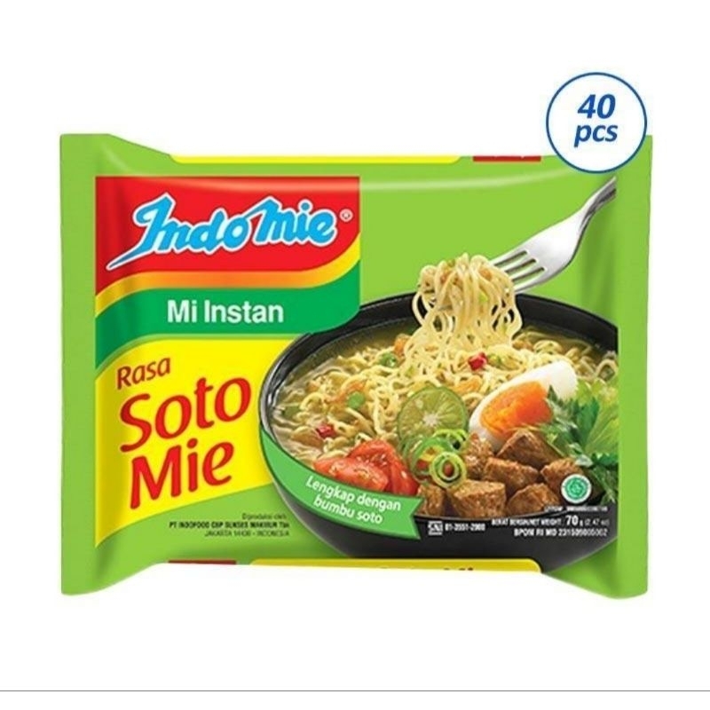 

INDOMIE SOTO MIE 1 DUS ISI 40 PCS