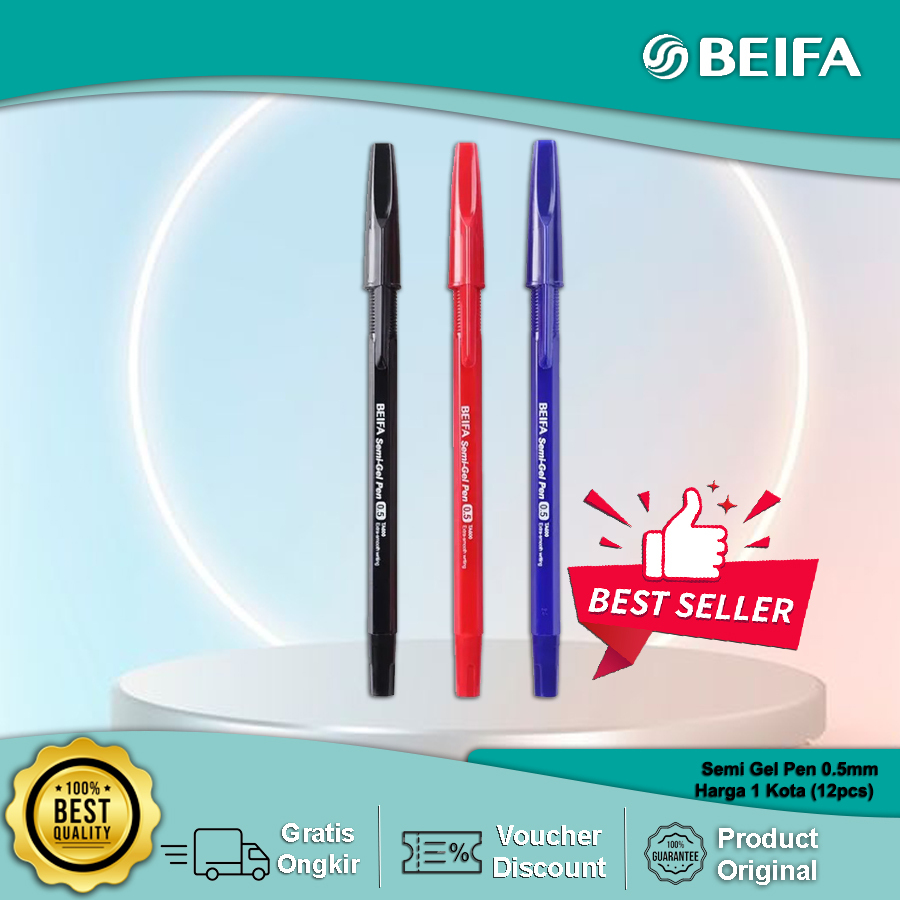 

Beifa Semi Gel Pen / Bolpen Semi Gel 0.5mm Smooth Writing dan Fast Drying TA600