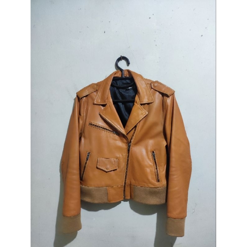 Jaket Kulit Ramones Liugoo Leather Jacket