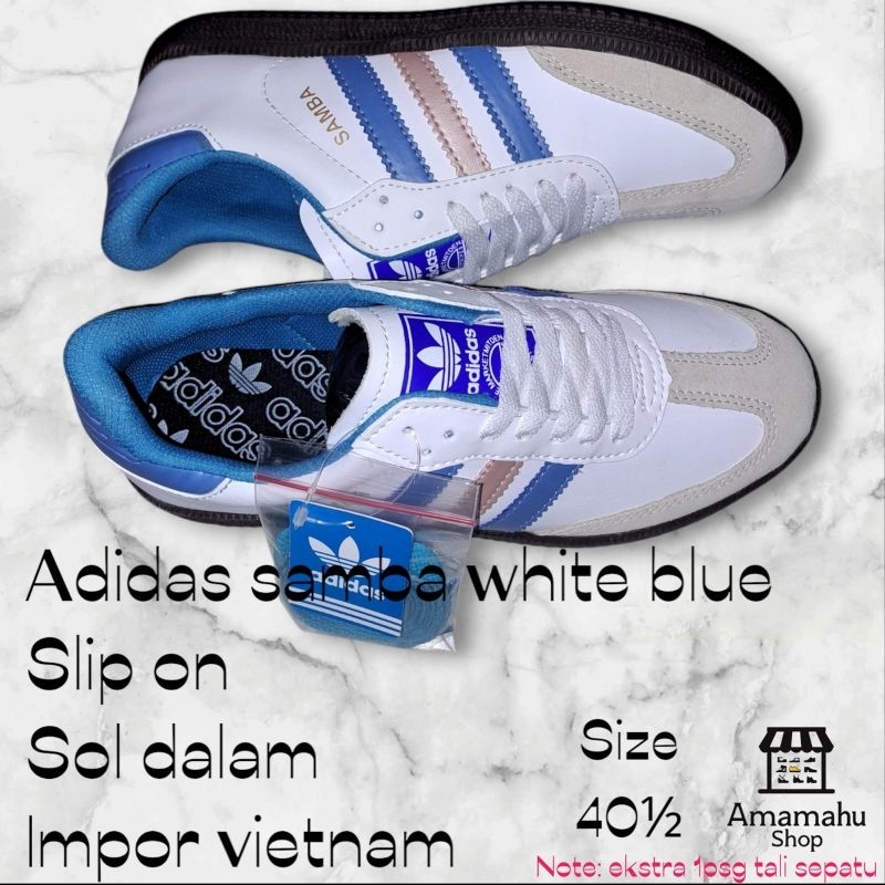 ADIDAS SAMBA WHITE BLUE PINK
