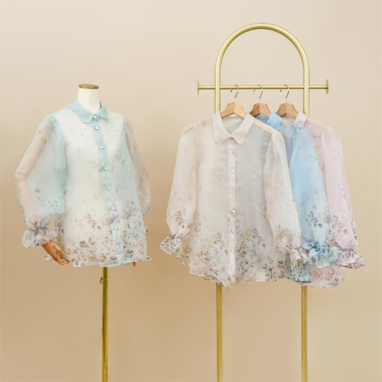 Emura - Petals Organza Outer / Outer Transparan Organza / Blouse Organza Transparan