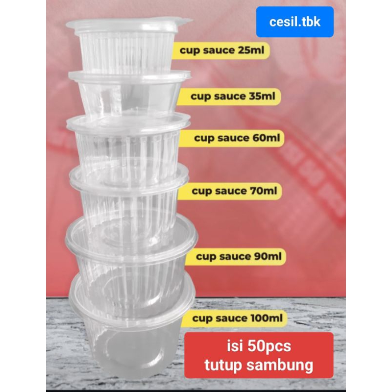 [instan] Cup Saos Tutup Sambung / Cup Pudding / Cup 35ml / Cup 70ml / Cup / Cup Sambal / Cup Sealer