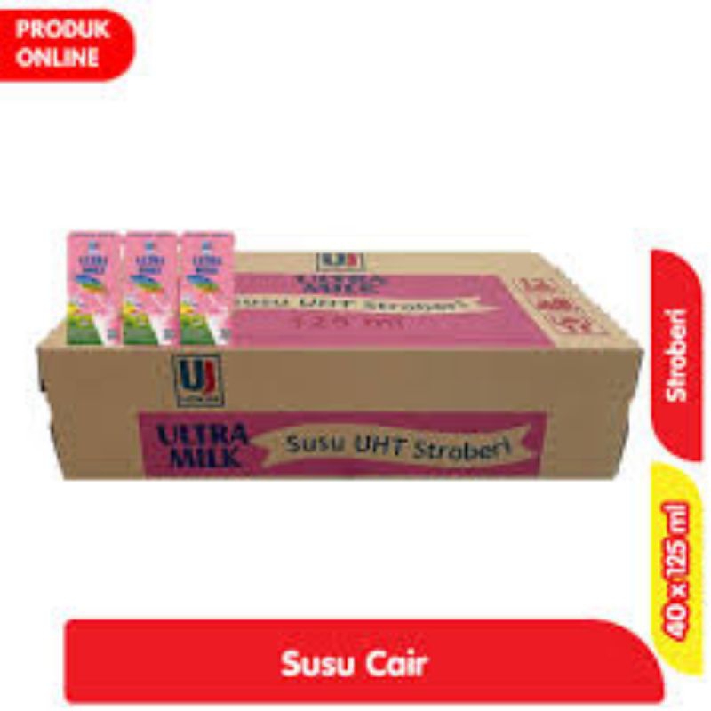 

Susu Ultra Strawberry 125ml 1 dus isi 40