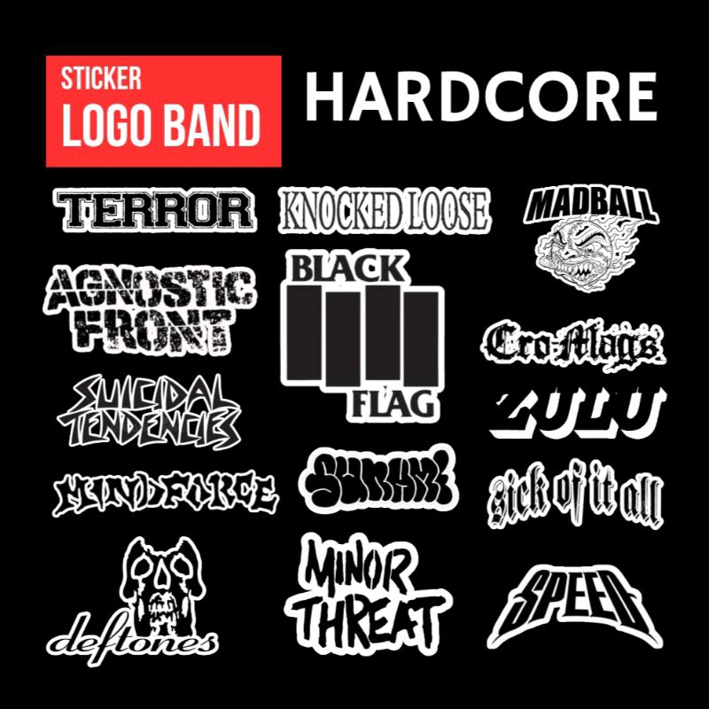 

Sticker Logo Band Hardcore 15.000 Isi 25 pcs