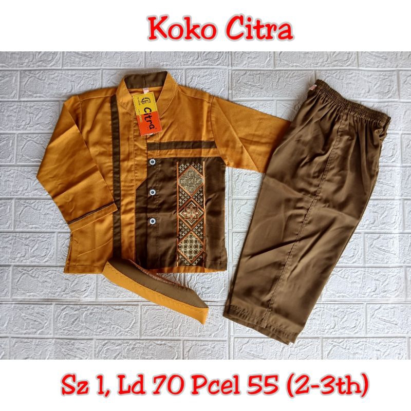 setelan koko anak Citra kids lengan panjang usia 3-12th katun bordir