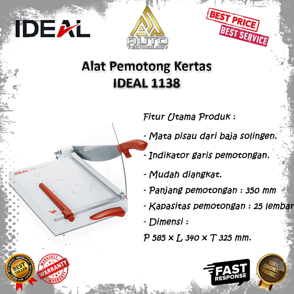 

Alat Pemotong Kertas | Letter Paper Cutter | IDEAL 1135