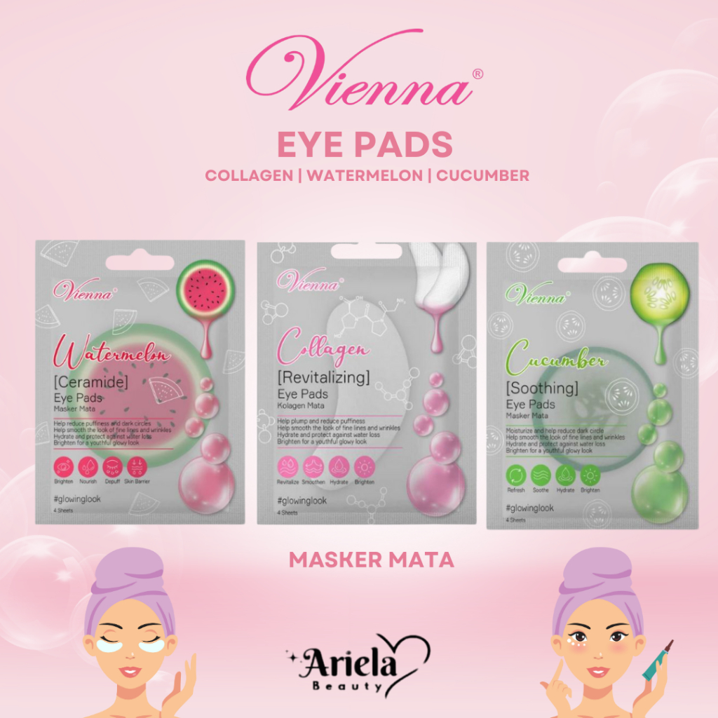 VIENNA Eye Pads isi 4 | Collagen | Watermelon | Cucumber