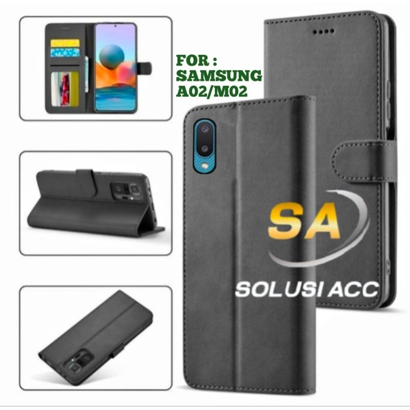 CASE DOMPET SAMSUNG A02 M02 FLIP COVER WALLET SARUNG HP CASING HP