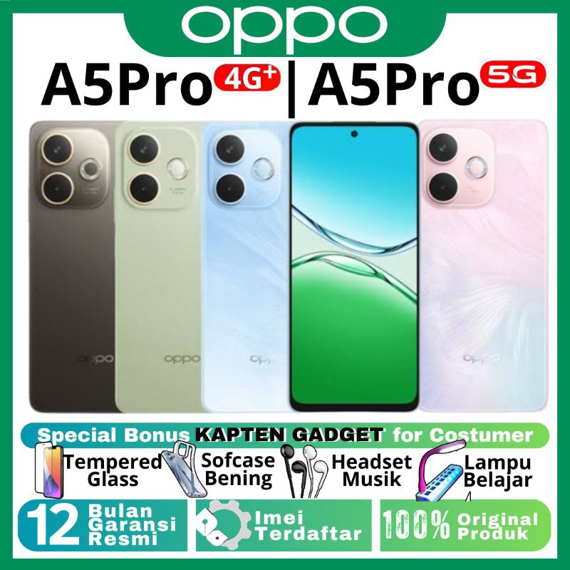 HP OPPO A5 PRO 5G | A5PRO 4G 8/128GB - 8/256GB Ram Upto 16GB Tahan Air dan Tahan Benturan 100% BARU 