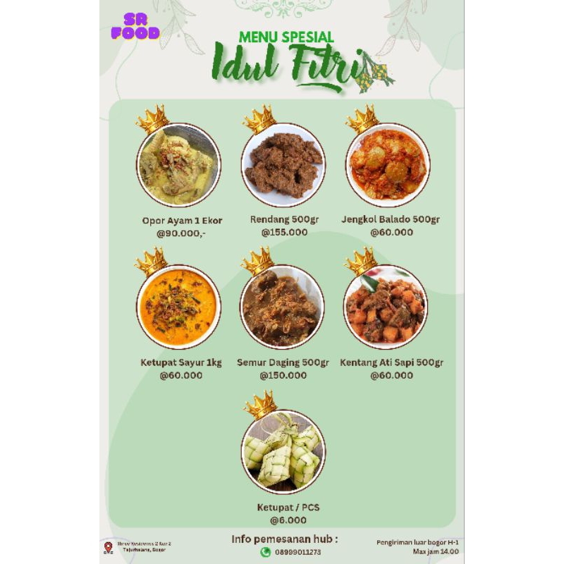 

PO MENU MAKANAN PAKET LEBARAN