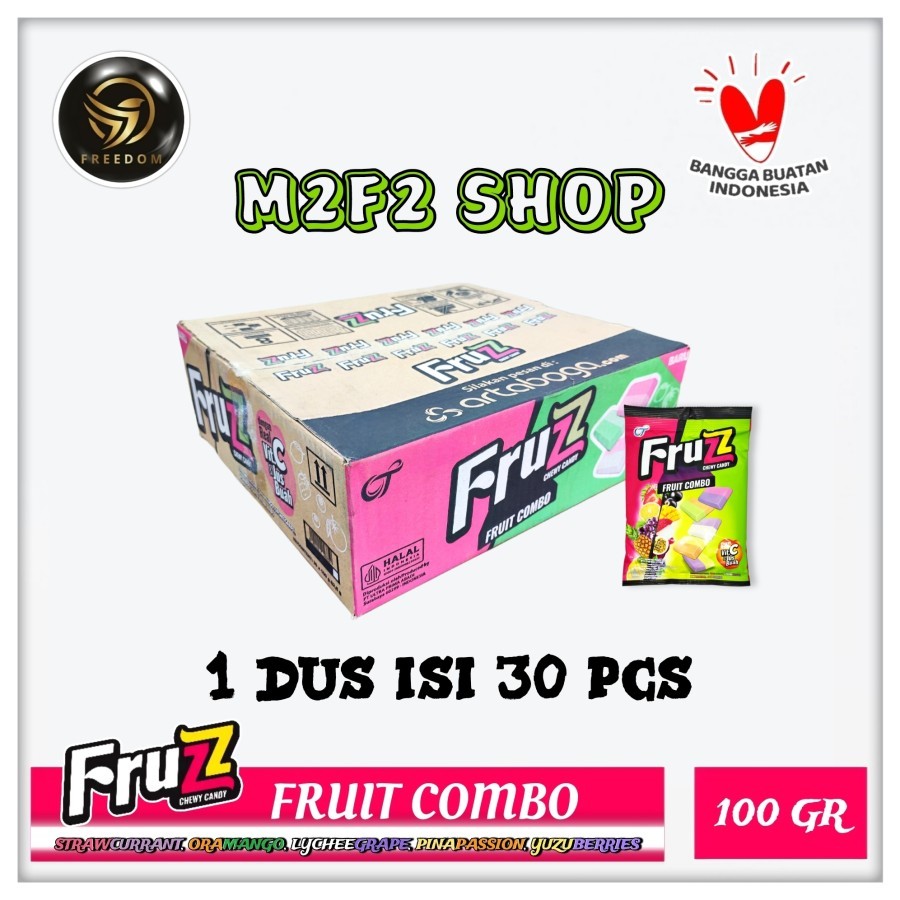 

Fruzz Permen Lunak Aneka Rasa Chewy Candy Fruit Combo 100 gr (Kemasan Karton)