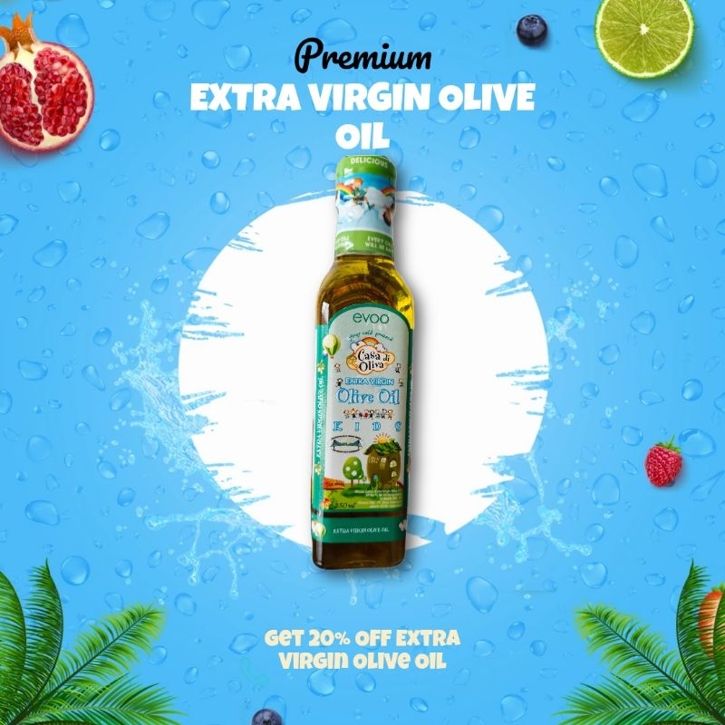 

Evoo minyak zaitun murni untuk MPASI dan kesehatan 250 ml