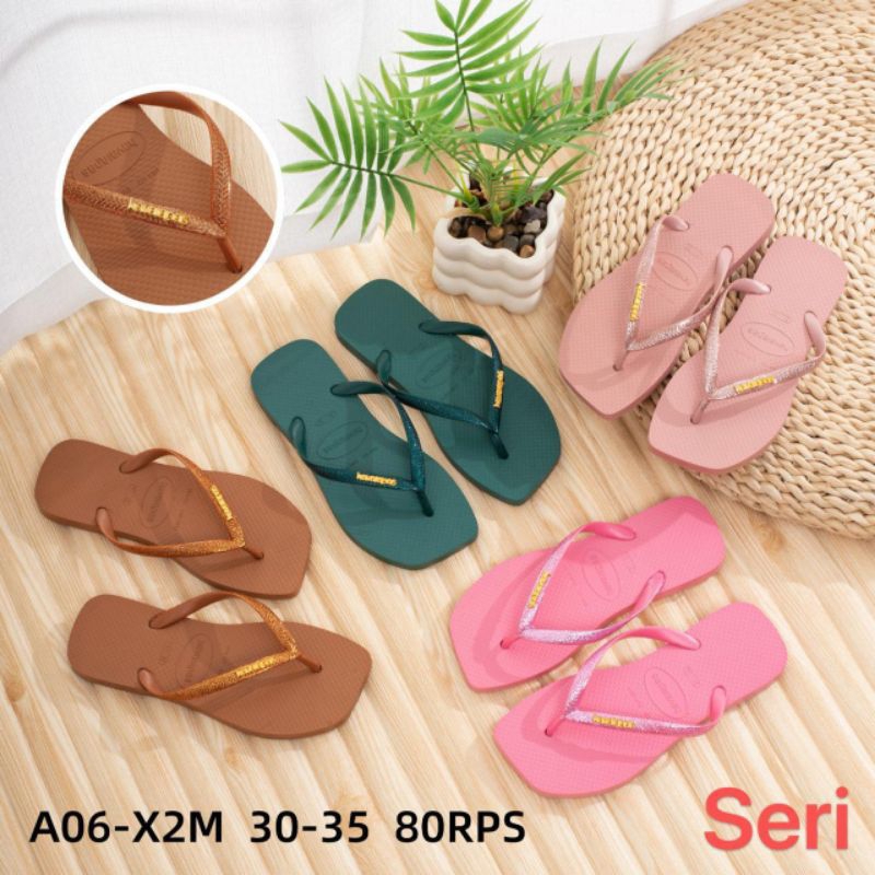 Sandal Anak Wanita Jepit Gliitter Balance model Terbaru Kekinian A06