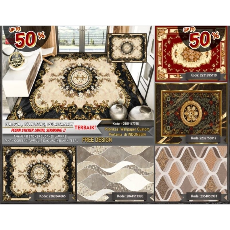 Sticker Custom 3D Floor | Sticker Lantai 3D | Sticker Mural | Sticker 3D Mural | Sticker Lantai | Wa