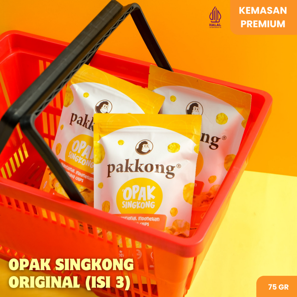 Nyimas_Pawom (Bundling Isi 3) Pakkong Snack Opak Singkong Original (Premium) - Keripik Singkong