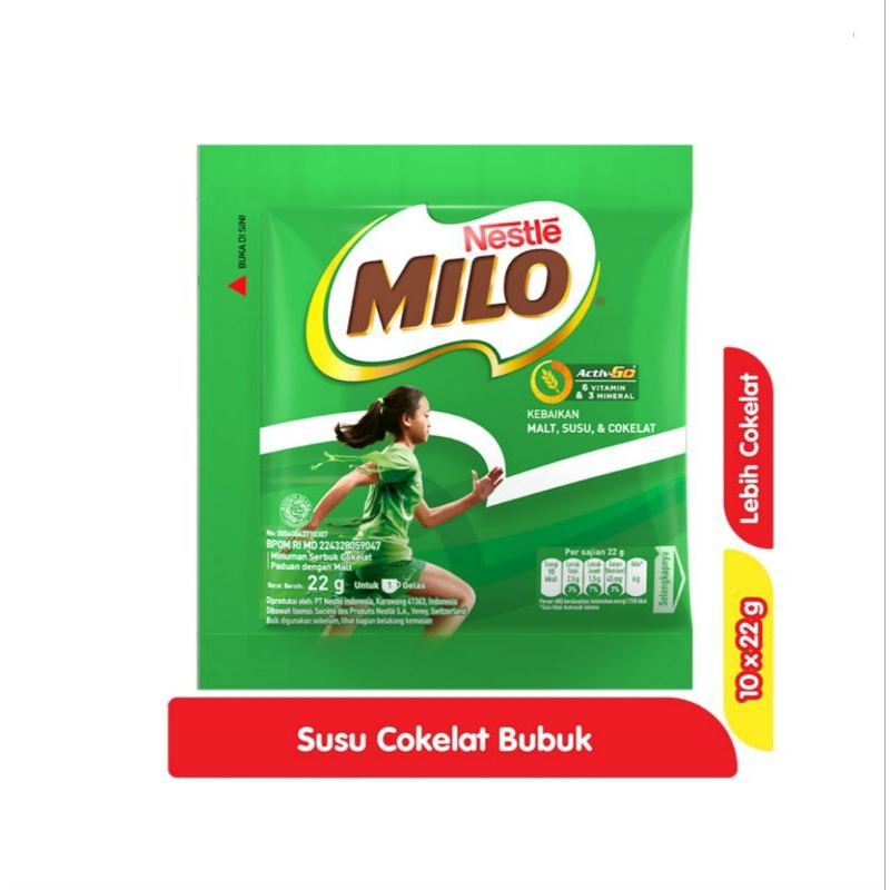 

MILO ACTIVE GO SUSU COKLAT SACHET 10X22 GRAM