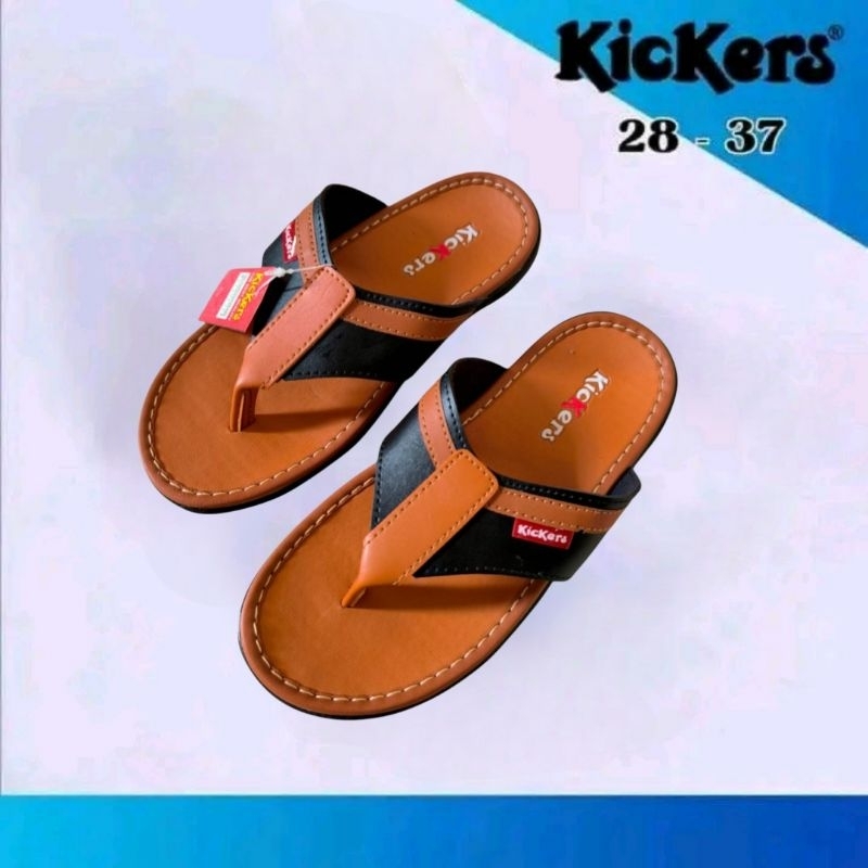 Sandal Anak Japit Kulit//Sandal Anak Laki Lebaran//Sandal Kulit Kikers