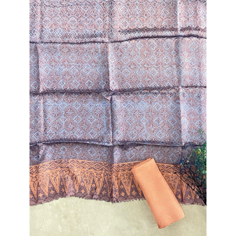 batik ayunda | kain batik cap bahan viscose motif selendang yang pastel ayuan set viscose polos
