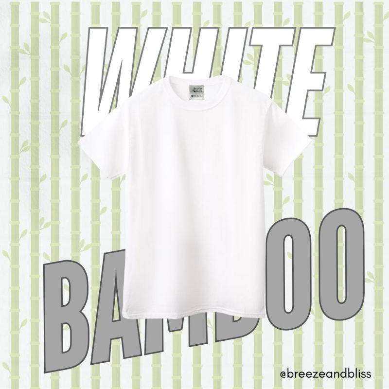 KAOS POLOS KATUN BAMBU 24s WHITE BAMBOO