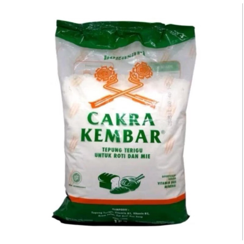 

TEPUNG TERIGU CAKRA KEMBAR EKONOMIS 1KG / TEPUNG TERGU PROTEIN TINGGI