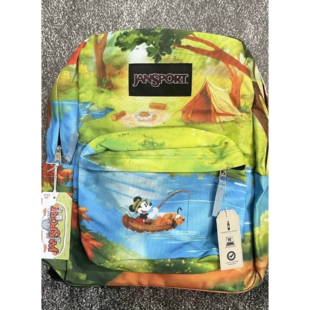 TAS RANSEL JS JANSPORT SPORT BAGS MICKY MOUSE MOTIF ORIGINAL YELLOW BACKPACK / TAS RANSEL JS JANSPOR