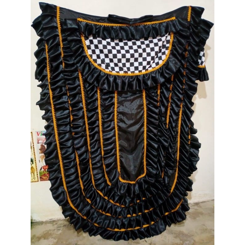 Kemul Barongan Hitam Cemani Dewasa / Barongan Rampak / Jaranan TTN