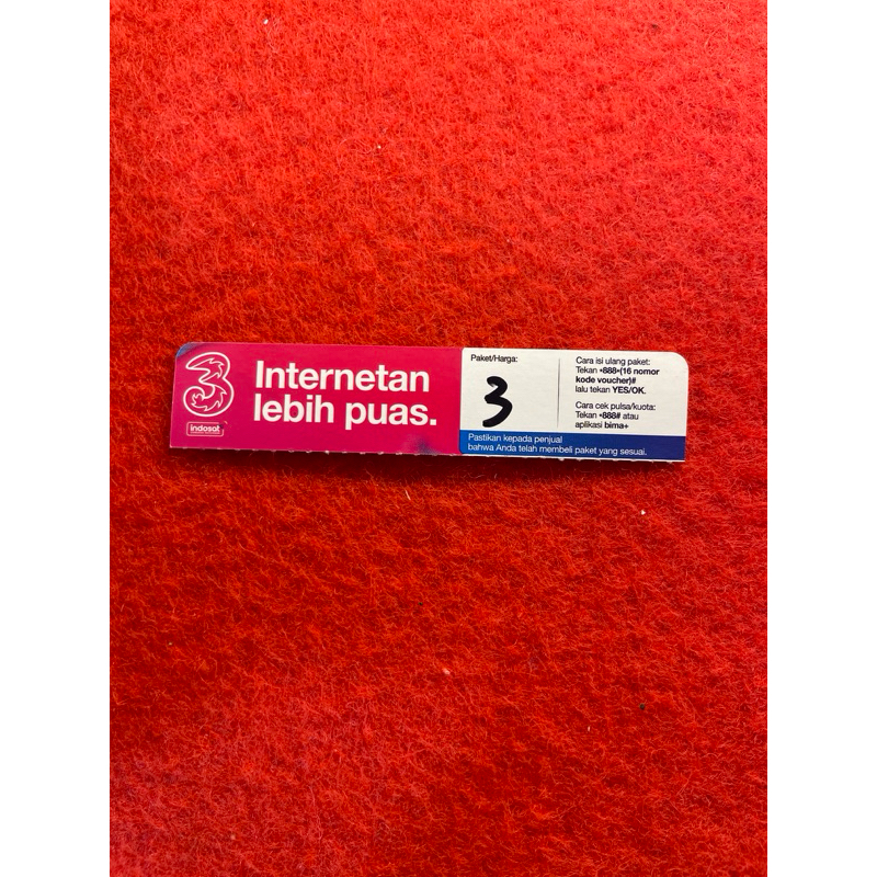 Voucher 3  3GB / 30 hari