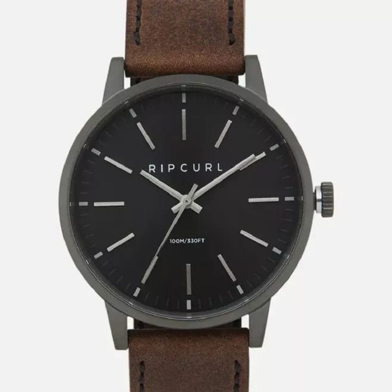 jam ripcurl drake leather gun metal watch original (non cod)
