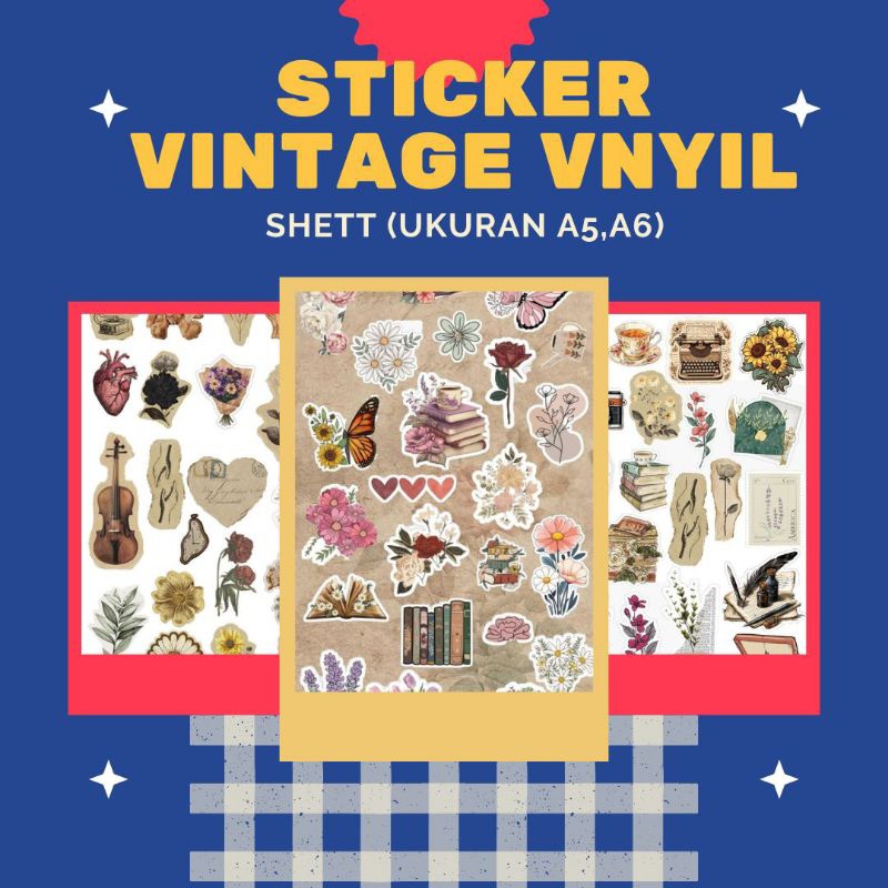 

STICKER VINTAGE SHEET BISA CUSTOM