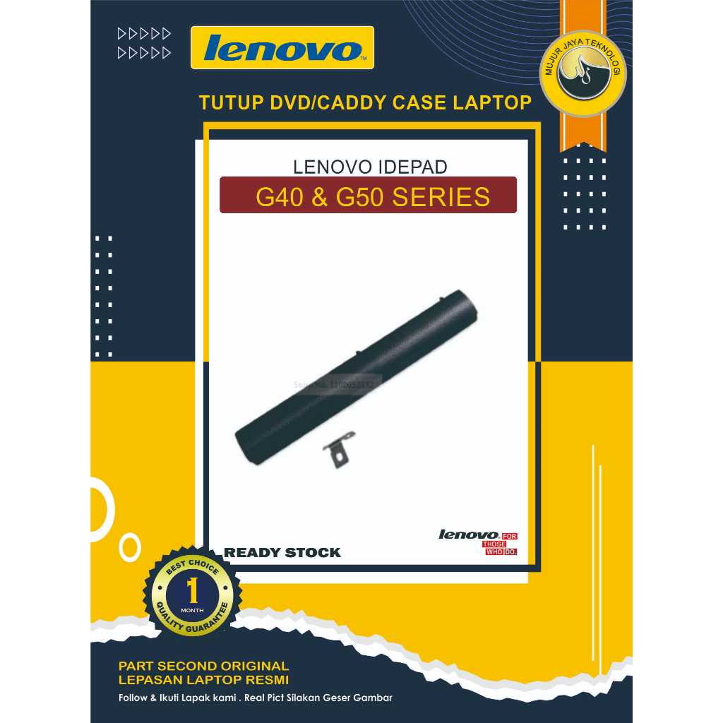 DVD Caddy Tutup Case Cover Laptop Lenovo Ideapad G40 G50  G41 Z40 Series Second Original