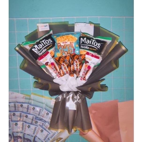 

Buket Snack murah 30rban bebas pilih warna ready