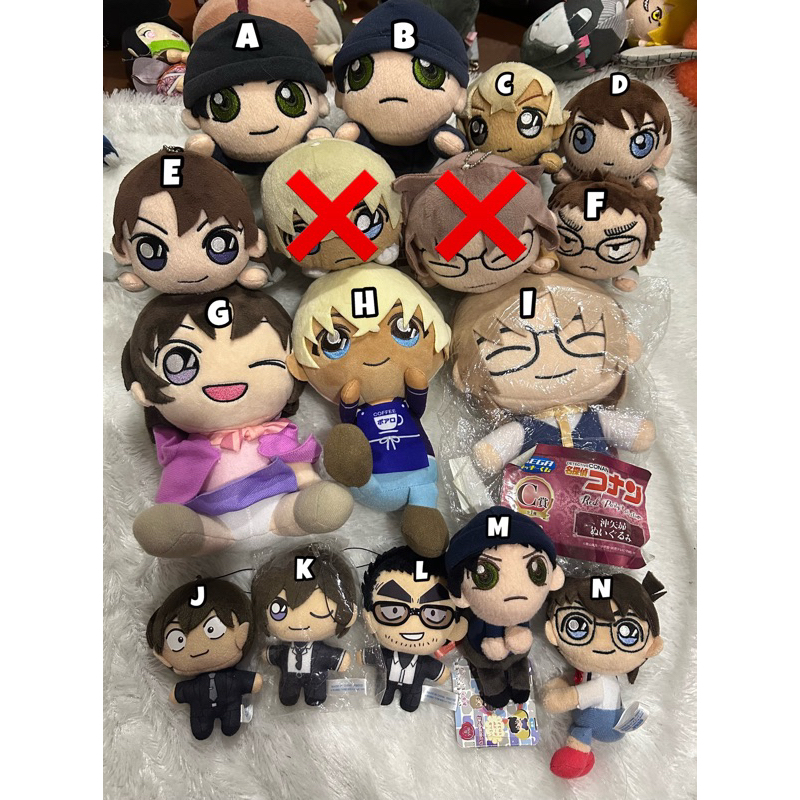 OFFICIAL PLUSH plushie Detective Conan boneka detektif conan Shuichi Akai Subaru Okiya Conan Edogawa