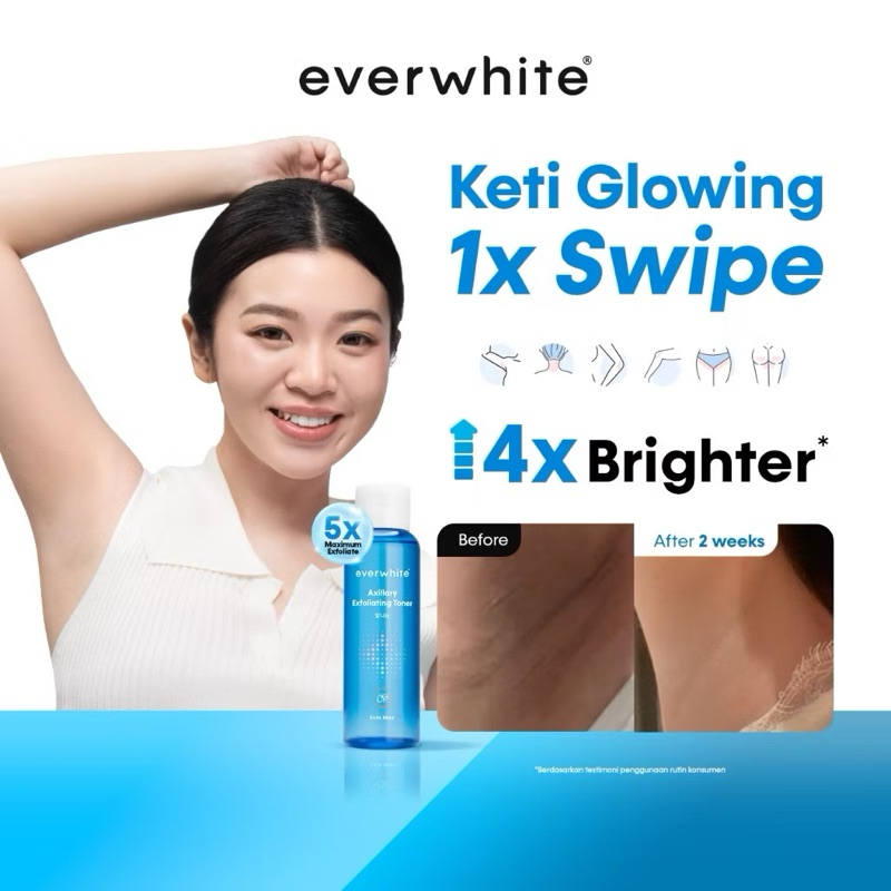 Everwhite Axillary Exfoliating Toner - Eksfoliasi Toner Pencerah Badan Pencerah Ketiak AHA BHA PHA T